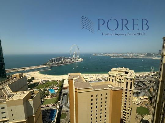 Specious 2BR Furnished | High Floor | Sea View